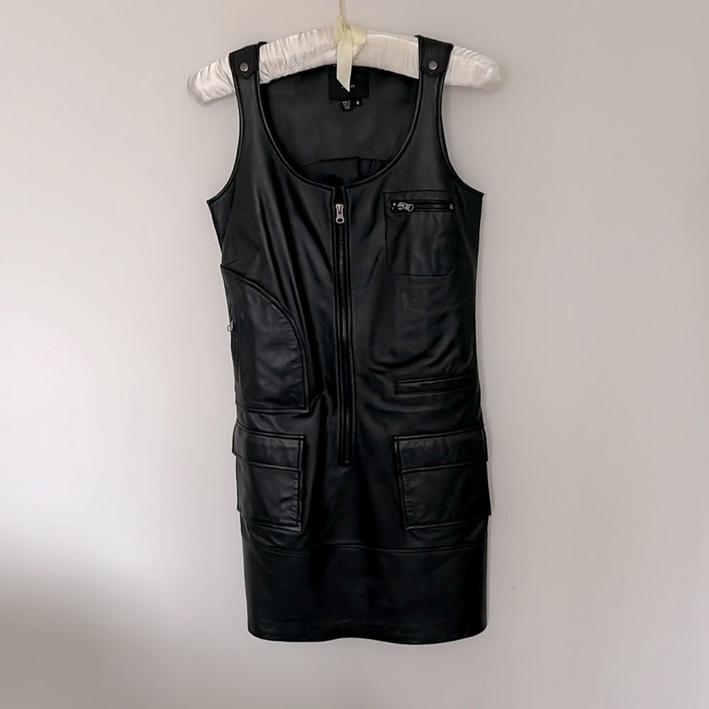 Identify Genuine Leather Dress 3/4 Zip with Unique Pocket Details